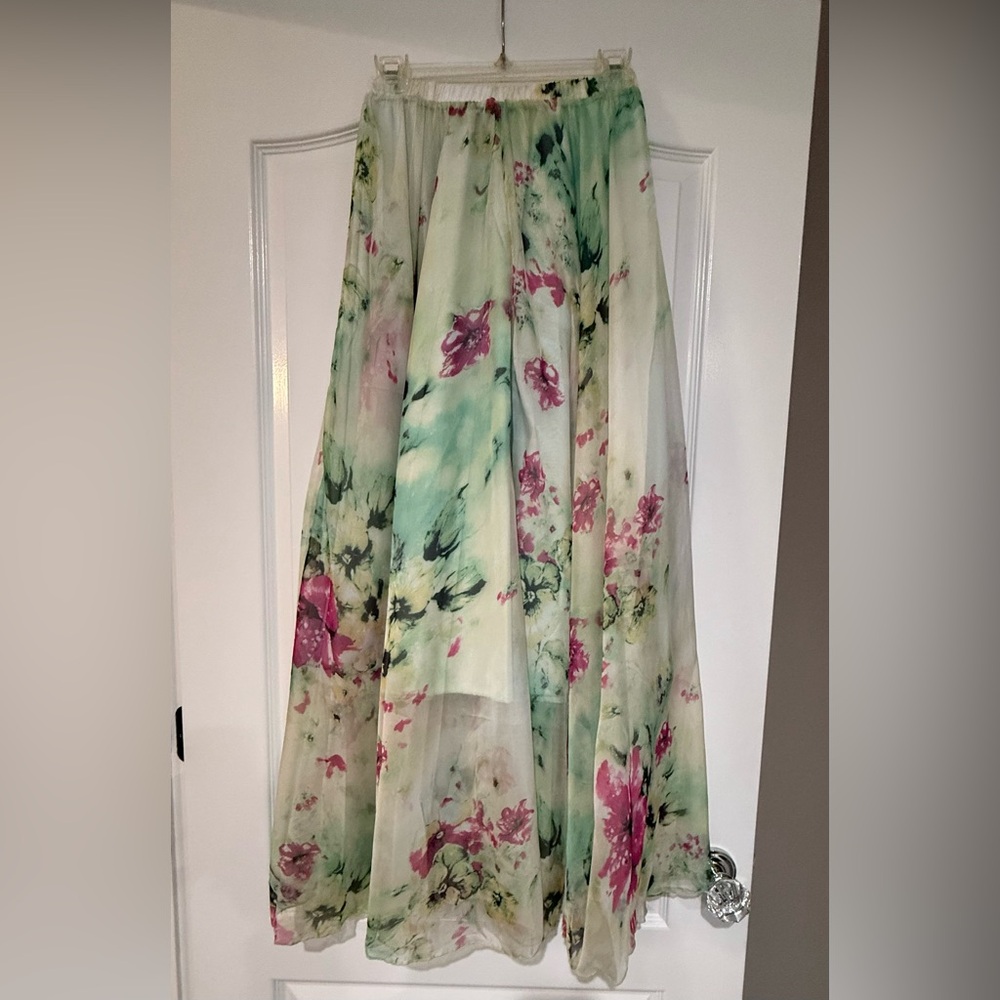 Floral Chiffon Skirt